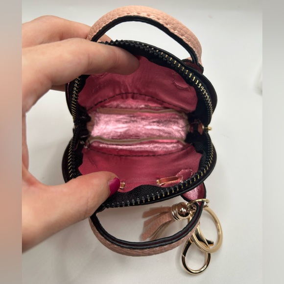 NEW Mini Purse Bag Charm Keychain Micro Pouch Bag Cles Compact Mini Wallet Pink - Picture 11 of 12